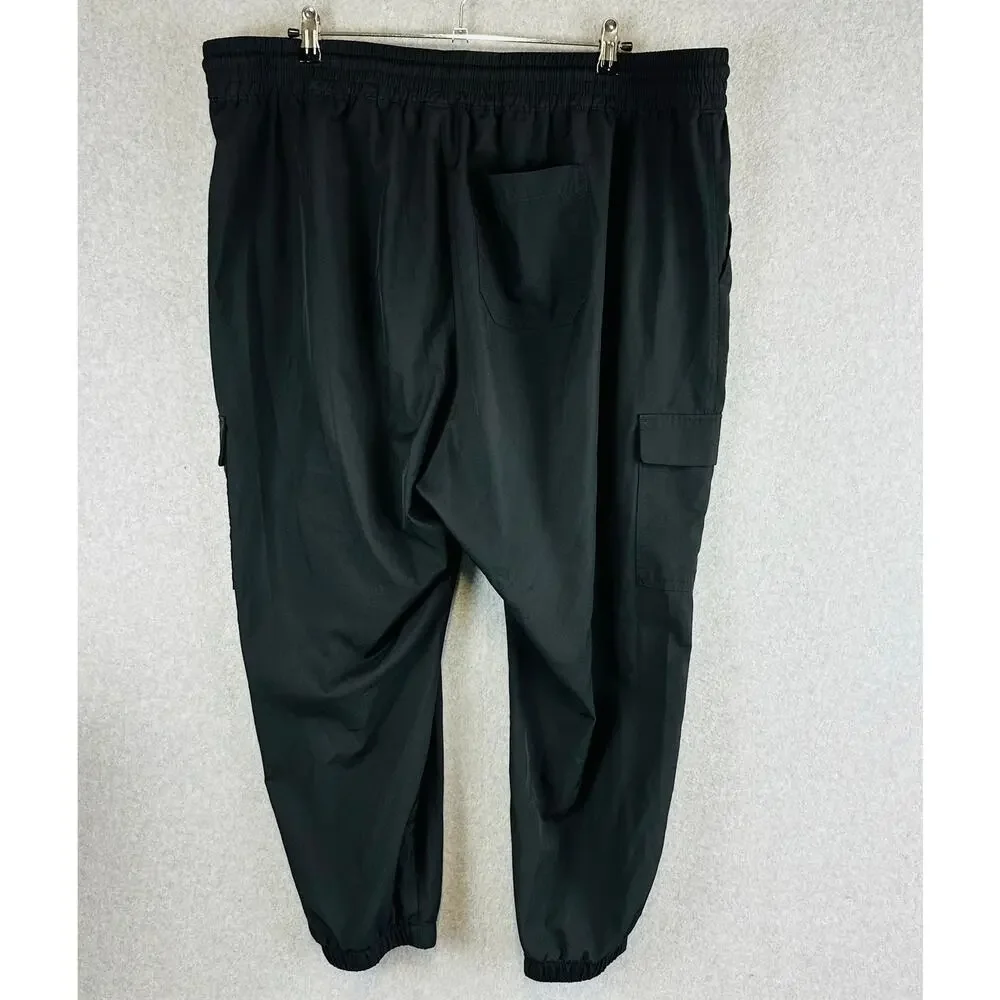 Old Navy Womans XXL Pants Stretch Tech Pull On Black Jogger Taper Leg - Picture 4 of 8